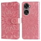 thumbnail image 1 of Funda tipo cartera FOXDOCK para Huawei Nova 11 SE , diseño girasol en relieve, cuero PU, cierre magnético, soporte y tarjetero, 1 of 5