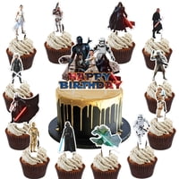 Ldakzfv - Set De Suministros Para Fiesta De Cumpleaños Star Wars Con 25 Piezas Y Adorno Para Tartas