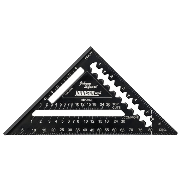 Niveles y herramienta Rafter Square Johnson Johnny Square de 7 pulgadas de aluminio
