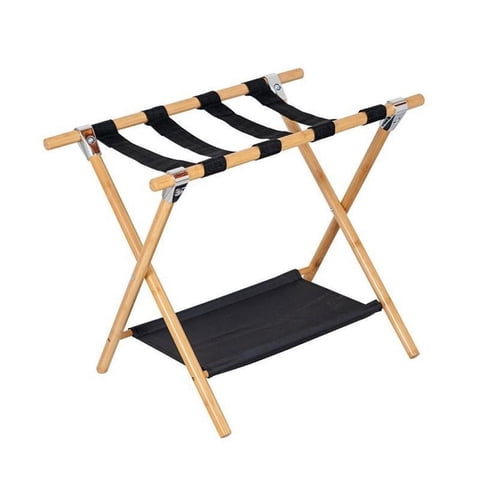 Magideal - Portaequipajes, Portaequipajes, Soporte De Maleta De Bambú Multifuncional Resistente, Soporte De Equipaje Plegable Para Muebles Del Hogar Y Habitación
