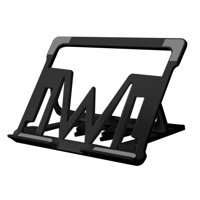Magideal - Soporte Para Computadora Portátil Soporte De Soporte Elevador Plegable De Metal Para Computadora Portátil Fácil De Abrir Y Ensamblar Con , Negro