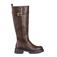 Bota Larga Mujer Eco Cuero Moda Antideslizante Weide Czy617