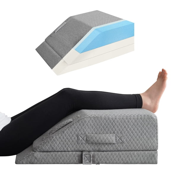 Almohadas KingPavonini ajustables para elevar las piernas, espuma viscoelástica gris