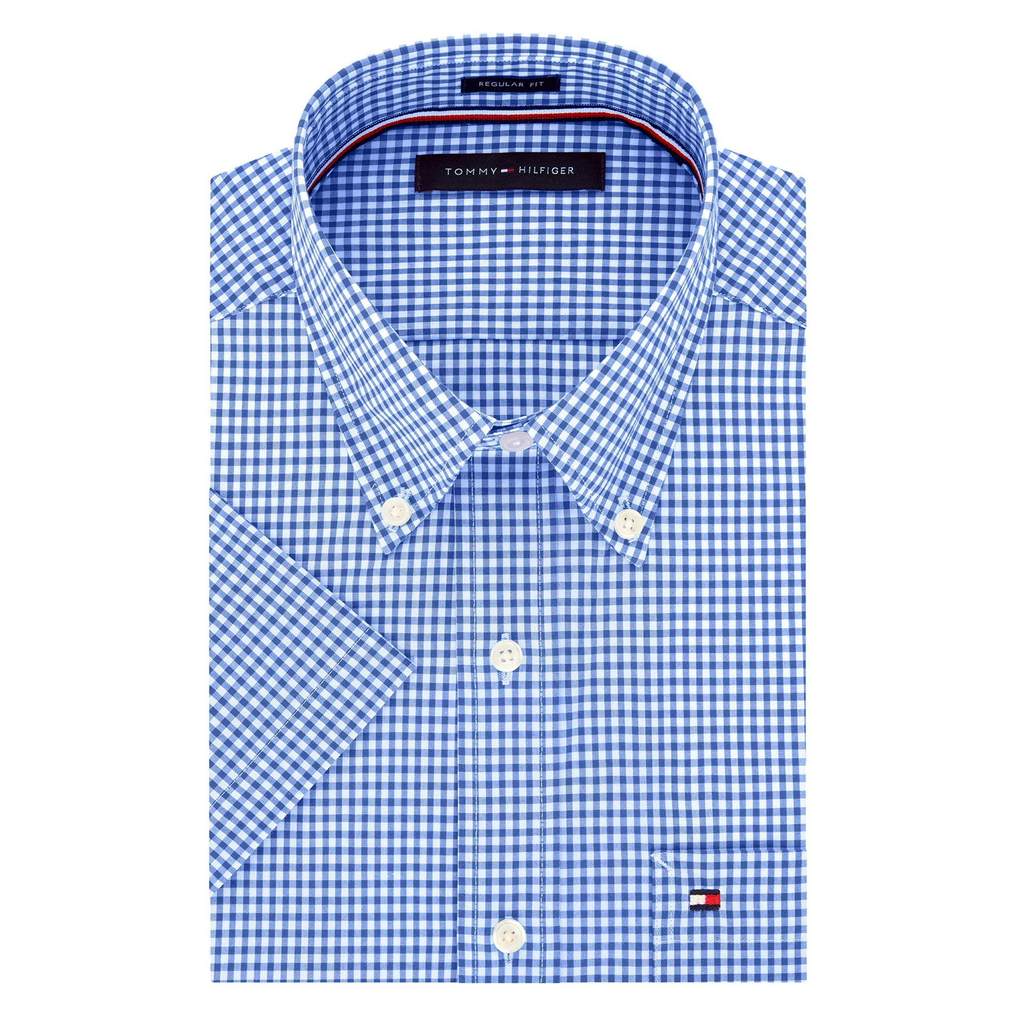 Camisa Tommy Hilfiger De Manga Corta Con Botones Royal Para Hombre