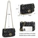 thumbnail image 3 of Bolso bandolera Pelimoo acolchado de cuero vegano negro, 3 of 7