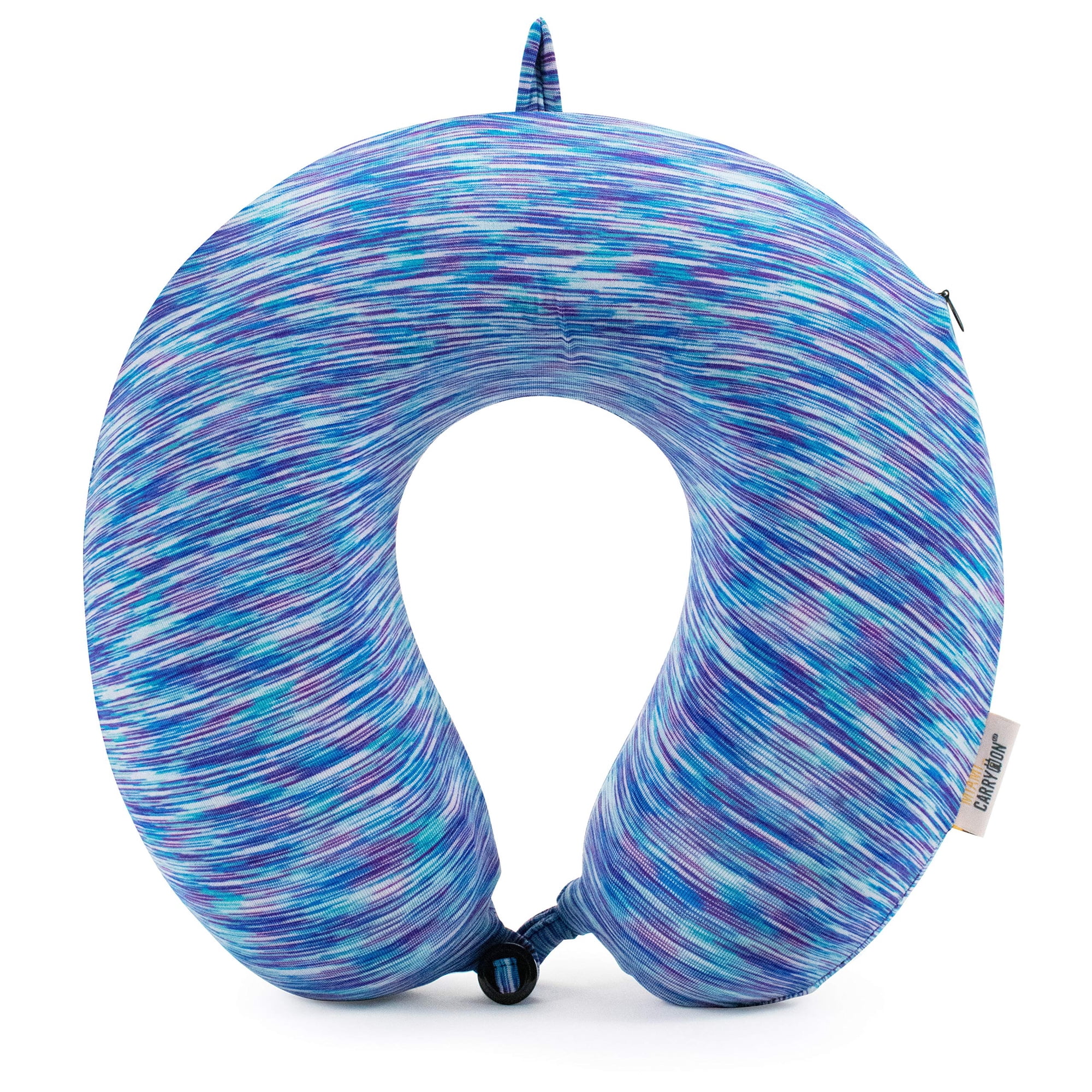 Almohada De Viaje Miami Carryon Space Dye De Espuma Viscoelástica, Verde Azulado/morado