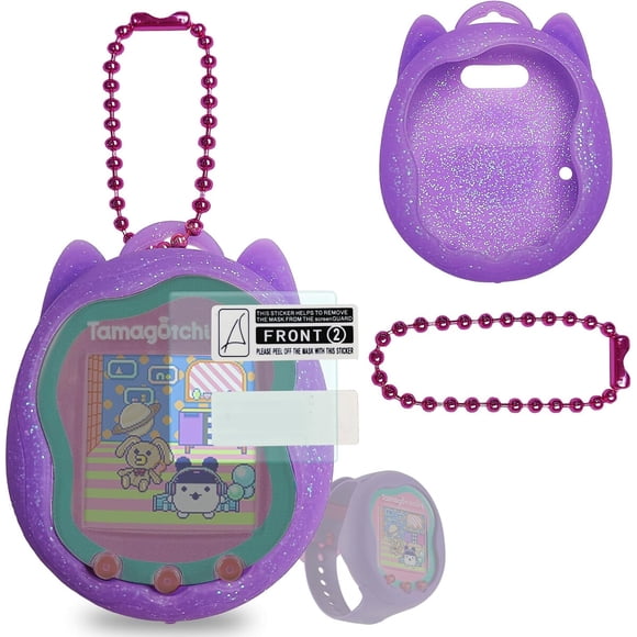 Funda Silicona JCHPINE Morada para Tamagotchi Uni Protector