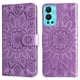 thumbnail image 5 of Funda tipo cartera FOXDOCK para Infinix Hot 12 , diseño girasol en relieve, cuero PU, cierre magnético, soporte y tarjetero, 5 of 5