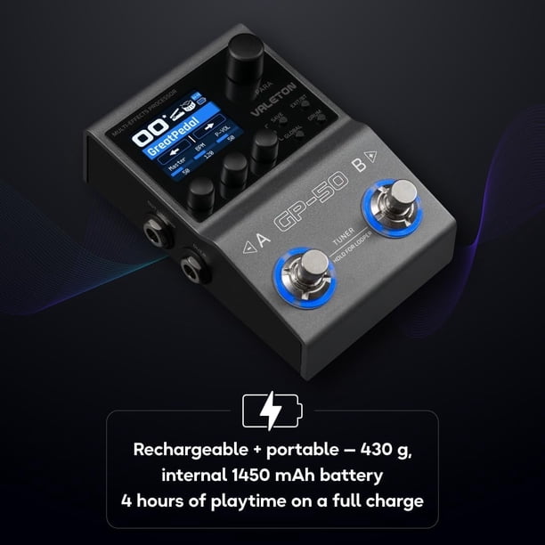 Pedal procesador de efectos múltiples Valeton GP-50 SnapTone con