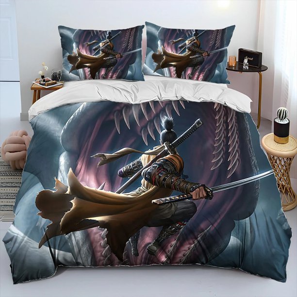 SekiroShadows Die TwiceComforter Bedding SetDuvet Cover Bed Set Quilt Cover Pillowcase Bedding Set