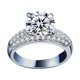 thumbnail image 1 of Anillos de Boda de Moissanita de 2-3 Uds para Mujer Corte Redondo Color D VVS1 Anillos de Diamante de Plata Esterlina Anillos de Compromiso de Moissanita con Certificado, 1 of 9