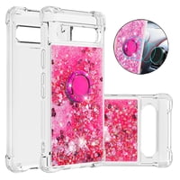 Foxdock - Funda Para Google Pixel 7A Con Brillo Líquido, Protección Completa Y Soporte De Anillo Giratorio