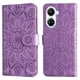 thumbnail image 1 of Funda tipo cartera FOXDOCK para Huawei Nova 10 SE , diseño girasol en relieve, cuero PU, cierre magnético, soporte y tarjetero, 1 of 5