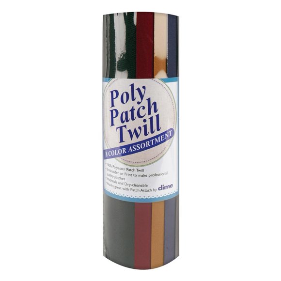 Parche Twill de poliéster dime DESIGNS 23 cm, paquete de 8