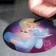thumbnail image 4 of Cenicienta: Princesa Alfombra Redonda de Felpa Coral, Antideslizante, No Desprende Pelusas, Lavable y Duradera para Salón, Dormitorio y Habitación de Niños 60cm, 4 of 6