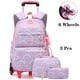 thumbnail image 1 of Rolling School Bags for Girls Backpack Children Waterproof School Backpacks with Wheels Middle School Trolley Luggage Back Pack, 1 of 3