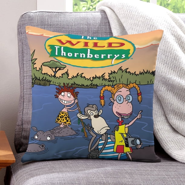 Los Thornberrys Fundas de almohada de terciopelo con tema, regalos de funda de almohada, decoración para el hogar, cojín de lanzar, regalo de cumpleaños para fans y parejas.61*61cm.