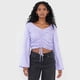 thumbnail image 2 of Blusa Mujer Manga Globo Print Lila Corona, 2 of 5