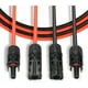 thumbnail image 2 of Cable alargador para panel solar con conector MC4 rojo + negro juego de 2 piezas, 3m, 2 of 5