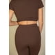 thumbnail image 5 of Saronite Leggings de Punto Suave, Elásticos y de Longitud Completa, Color Café (para Mujer), 5 of 5