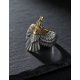 thumbnail image 3 of Anillo de Aguila Silver Gold Hombre Caballero Moda, 3 of 3