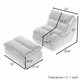 thumbnail image 5 of Silla de bolsa de frijol de 32" con otomano, sillas de salón grandes para adultos, sofá perezoso tapizado tapiceado para la sala de estar, 5 of 5