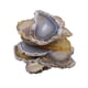thumbnail image 4 of 6 piezas de ágata natural pulida cristal de cuarzo rebanada colgante crudo gris, 4 of 5
