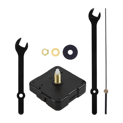 Bothyi - Mecanismo De Movimiento De Reloj De Pared Kit De Par Alto Para Piezas De Repuesto De Bricolaje Eje De 18 Mm Negro