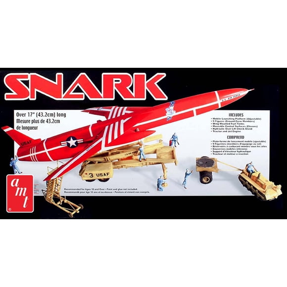 Kit de modelo AMT Snark Missile escala 1:48 con plataforma móvil de 17 cm