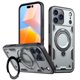 thumbnail image 1 of Para Apple iPhone 17 Pro Max Funda con Soporte de Anillo en O Magnético Invisible, Funda de Teléfono a Prueba de Golpes, Gris, para iPhone 17 Pro Max, 1 of 6