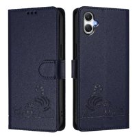 Funda Tipo Cartera Foxdock Para Samsung Galaxy A06 4G Con Soporte, Ranuras, Rfid, Diseño De Gato