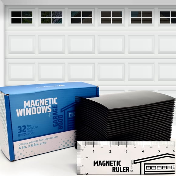 Ventanas magnéticas para puerta de garaje HMmagnets, 32 piezas, 10 x 15 cm