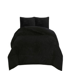 Teng Fei - Cobertor Peludo Invierno Plaza Y Media Negro