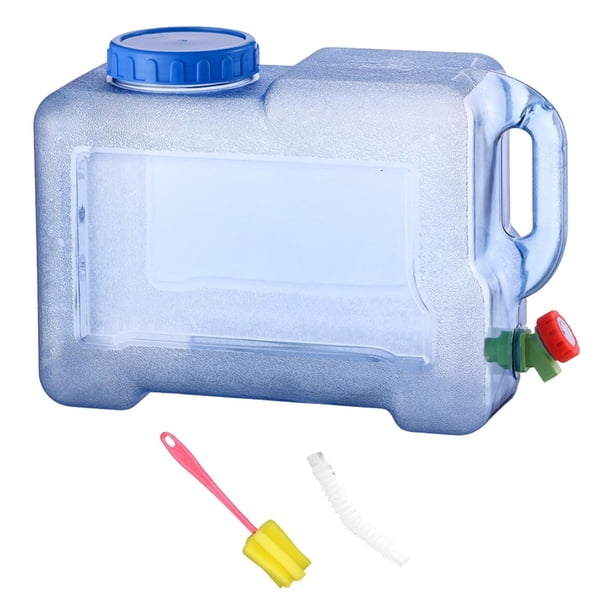 Contenedor de agua de capacidad de 8L, cubo de agua con tanque de espiga, jarra de almacenamiento de agua para acampar, para picnic, conducción, Sin tapa de agujero.