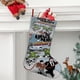 thumbnail image 2 of El Gordo y el Flaco Tema: Calcetines de Navidad, fino lino blanco para colgar en escaleras y chimenea, decoración navideña para el hogar, regalo de Navidad. 45cm × 32cm, 2 of 5