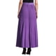 thumbnail image 3 of INSPIRE CHIC Falda Plisada de Mujer con Cintura Alta Elástica y Cinturón, Falda Maxi de Línea A Flowy M Púrpura, 3 of 6