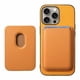 thumbnail image 1 of Funda de Cuero Magnética con Tarjetero para iPhone 16 Pro Cubierta Delgada Amarillo, 1 of 5
