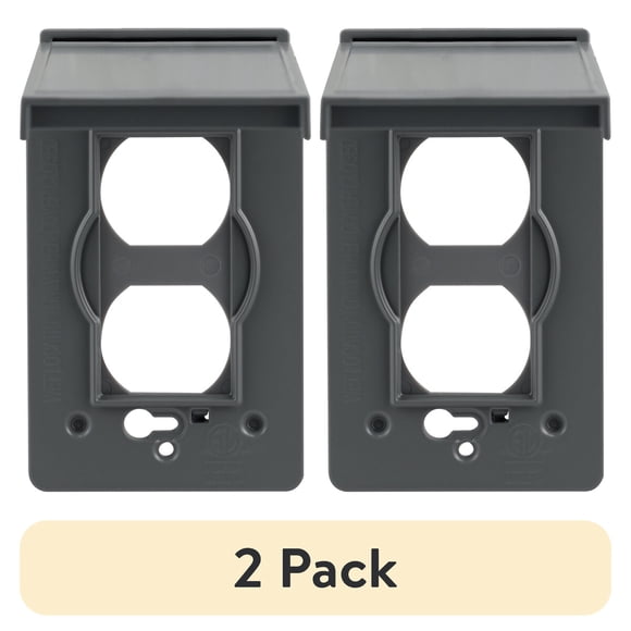 Tapa exterior UltraPro de metal para toma eléctrica, paquete de 2