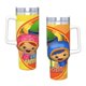 thumbnail image 4 of Team Umizoomi Vaso aislado de acero inoxidable con asa, diseño temático, regalo para familia, amigos y fans; incluye pajita y encaja en el portavasos estándar, 40 oz, 4 of 6