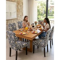 Mylhogar - Pack De 6 Fundas Elasticas Para Sillas Con Diseño Moderno