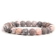 thumbnail image 1 of Gorgeous Matte Natural Pink Zebra Jasper Stone Bracelet - Perfect for Yoga, Meditation, Relaxation & Anxiety Relief - A Perfect Gift for Women & Couples!, 1 of 5