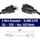 thumbnail image 2 of Cable De Extensión De 0 9 M Para Exterior 16 Awg De 3 Clavijas, 2 of 7