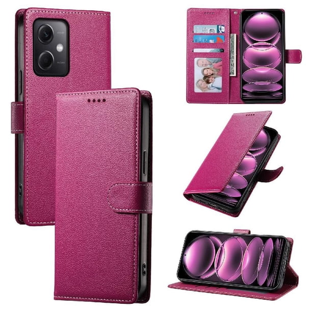 Funda para FOXDOCK Xiaomi Redmi Note 12 5G– Cuero Premium, 3 ranuras para tarjetas, Protección contra impactos