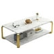 thumbnail image 1 of Mesa rectangular doble nivel marmolada ChicHome, 1 of 3