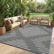 thumbnail image 1 of Alfombra exterior Garvee 152 cm gris y blanco reversible, 1 of 9
