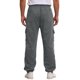 thumbnail image 3 of Pantalones de chándal forrados de vellón para hombre con múltiples bolsillos y cintura con cordón, pantalones cargo 34 gris, 3 of 6
