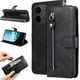 thumbnail image 1 of Funda con Cremallera para Xiaomi Poco C85, Carcasa Cartera de Cuero PU con Soporte y Tarjetero, 1 of 5