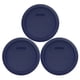 thumbnail image 1 of Tapa de almacenamiento de alimentos Pyrex 7201-PC, 950 ml, azul oscuro, paquete de 3, 1 of 1