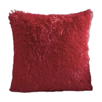 Genérico - Pack 2 Funda Peluda Decorativa Color Vino