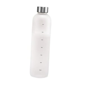 Genérico - Botella De Agua Motivacional Con Marcador De Tiempo A Prueba De Fugas Para Deportes De Gimnasio Al Aire Libre Blanco